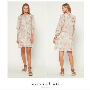 NEW Current Air Marble Ruffle Mini Dress